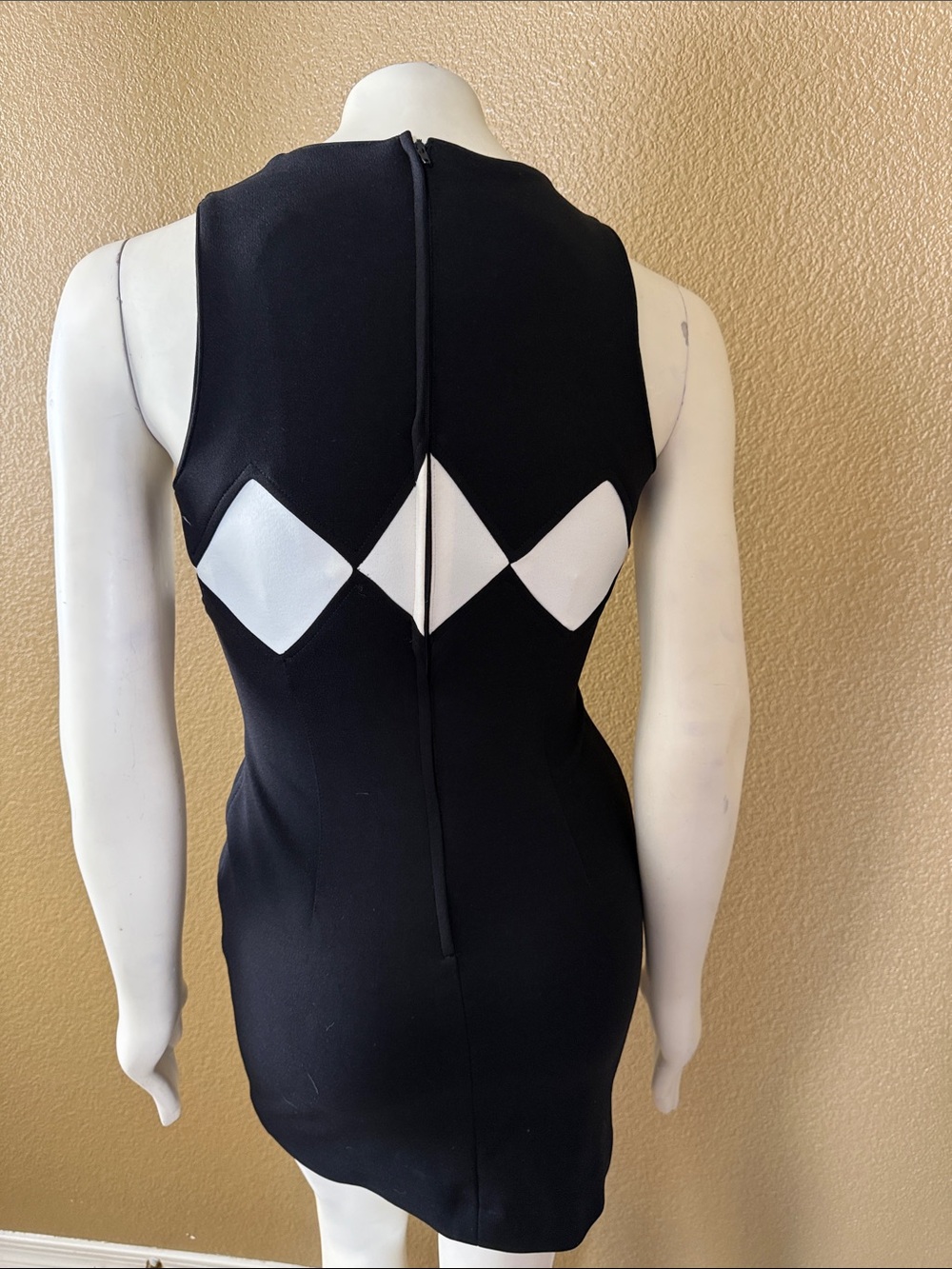 Moshary 1990’s Vintage Bodycon Dress with White Diamond Accents - Picture 2 of 3